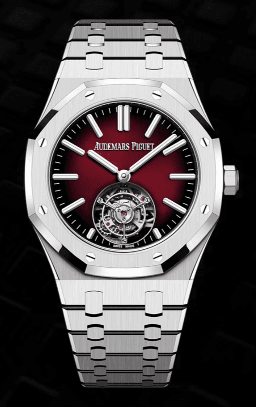 Audemars Piguet Royal Oak 41mm Flying Tourbillon Smoked Burgundy Dial Stainless Steel