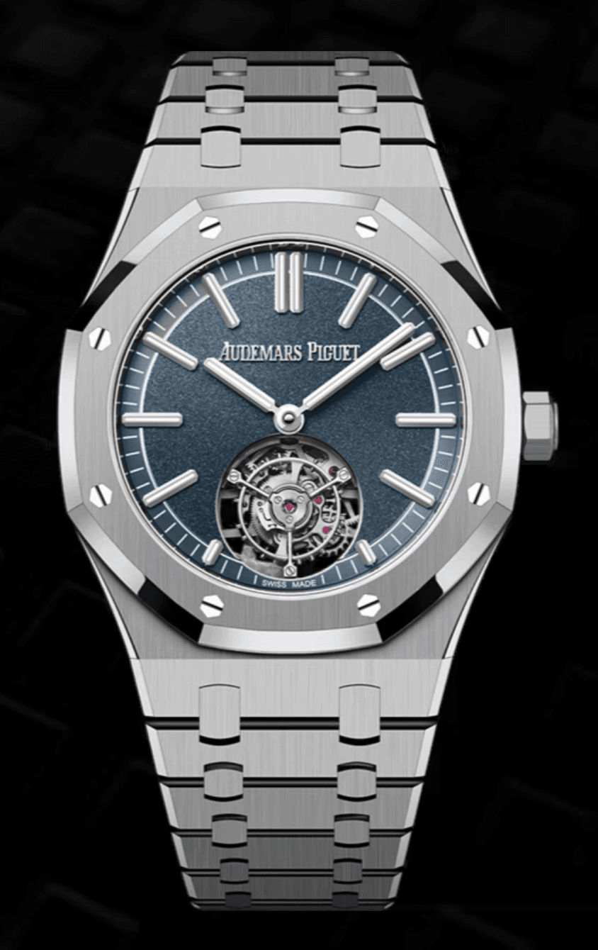 Audemars Piguet Royal Oak 41mm Flying Tourbillon Sandblasted Smoked Blue Dial Titanium