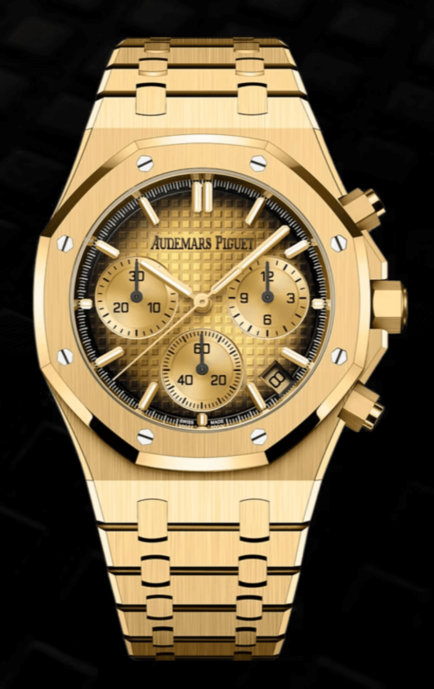 Audemars Piguet Royal Oak 41mm Chronograph Smoked Yellow-Gold Dial Full Yellow Gold