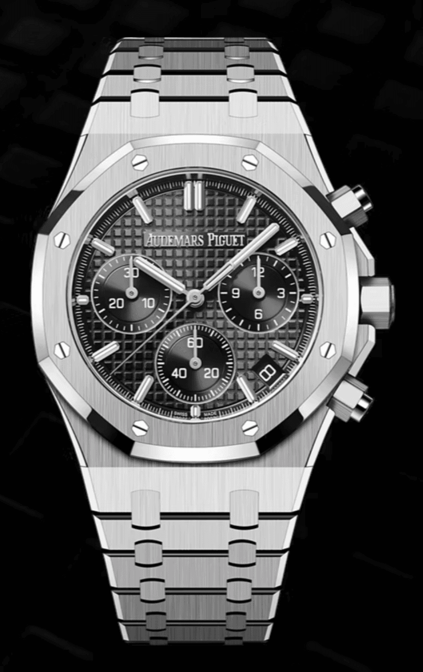 Audemars Piguet Royal Oak 41mm Chronograph Black "Grande Tapisserie" Dial Stainless Steel