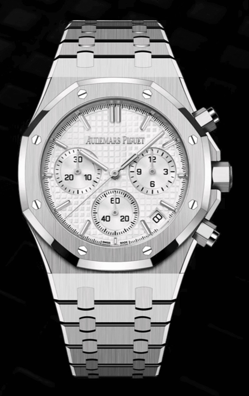 Audemars Piguet Royal Oak 41mm Chronograph Silver "Grande Tapisserie" Dial Stainless Steel