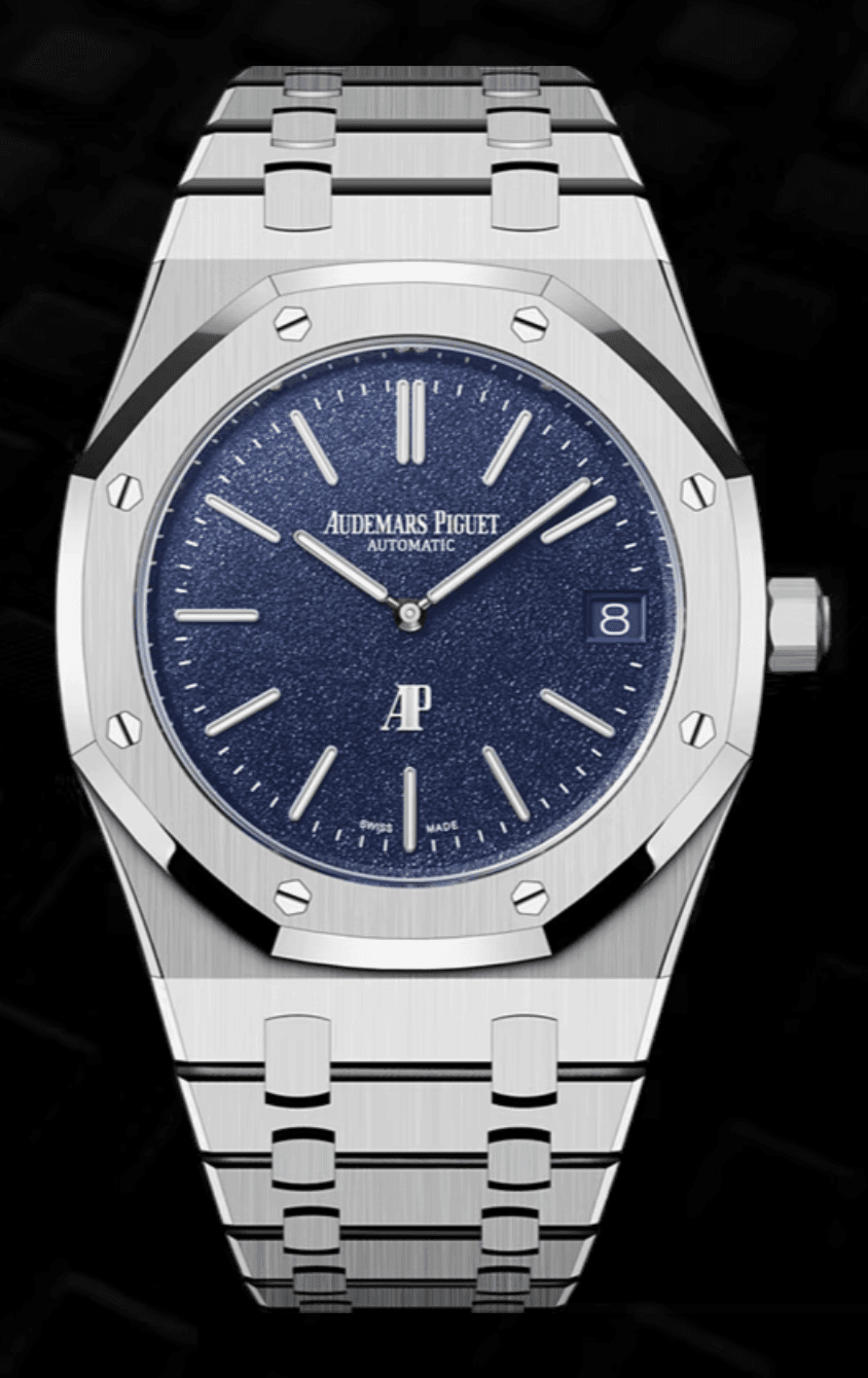Audemars Piguet Royal Oak "Jumbo" Extra-Thin 39mm Grainy Blue Dial Full White Gold