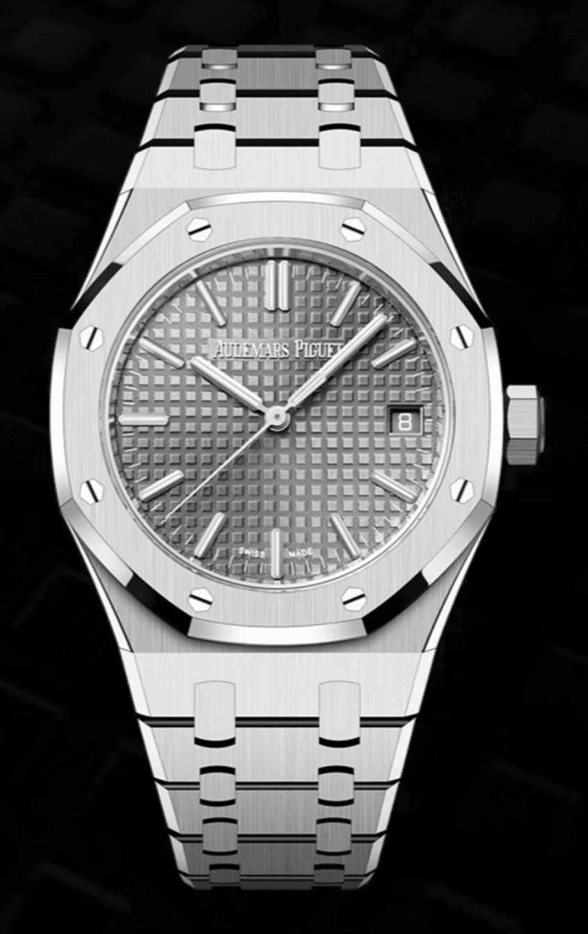Audemars Piguet Royal Oak 37mm Grey "Grande Tapisserie" Dial Stainless Steel
