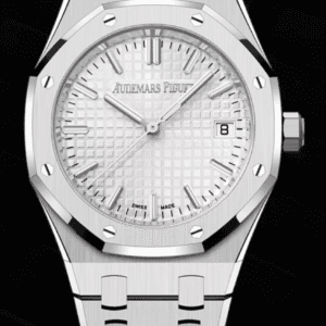 Audemars Piguet Royal Oak 34mm Silver-Toned "Grande Tapisserie" Dial Stainless Steel