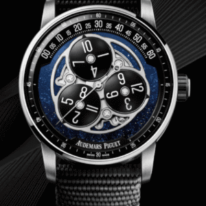 Audemars Piguet Code 11.59 Starwheel 41mm Blue Aventurine Dial Two-tone Black Ceramic and White Gold