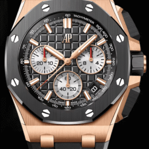 Audemars Piguet Royal Oak Offshore Chronograph 43mm Black "Mega Tapisserie" Dial Rose Gold