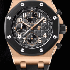 Audemars Piguet Royal Oak Offshore Chronograph 42mm Black "Mega Tapisserie" Dial Rose Gold