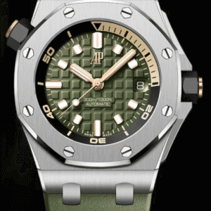 Audemars Piguet Royal Oak Offshore Diver 42mm Khaki Green "Mega Tapisserie" Dial Stainless Steel