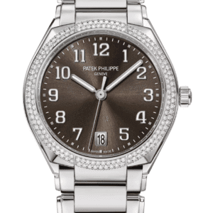 Patek Philippe Twenty-4 36mm Sunburst Grey Dial Double Diamond Bezel Stainless Steel