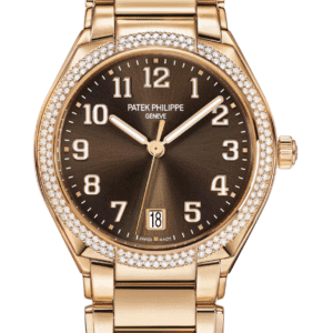 Patek Philippe Twenty-4 36mm Sunburst Brown Dial Double Diamond Bezel Full Rose Gold