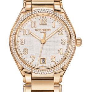 Patek Philippe Twenty-4 36mm Silver Satin-Finished Dial Double Diamond Bezel Full Rose Gold