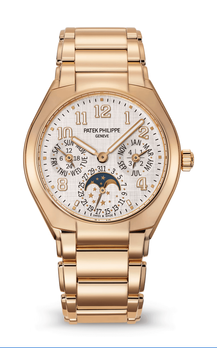 Patek Philippe Twenty-4 Perpetual Calendar 36mm Silver Satin-Finished Dial Full Rose Gold