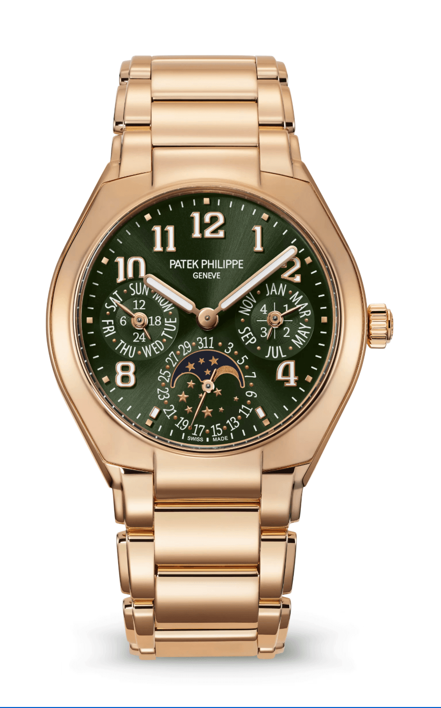 Patek Philippe Twenty-4 Perpetual Calendar 36mm Sunburst Olive Green Dial Full Rose Gold