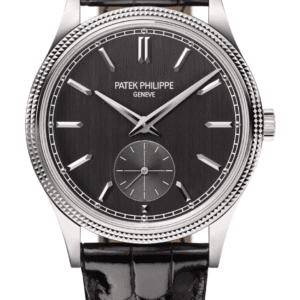 Patek Philippe Calatrava 39mm Charcoal Grey Dial White Gold Black Alligator Strap
