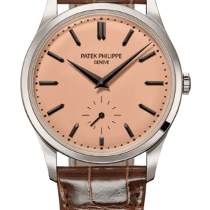 Patek Philippe Calatrava 38mm Rose-Gilt Opaline Dial Platinum Chocolate Brown Alligator Strap