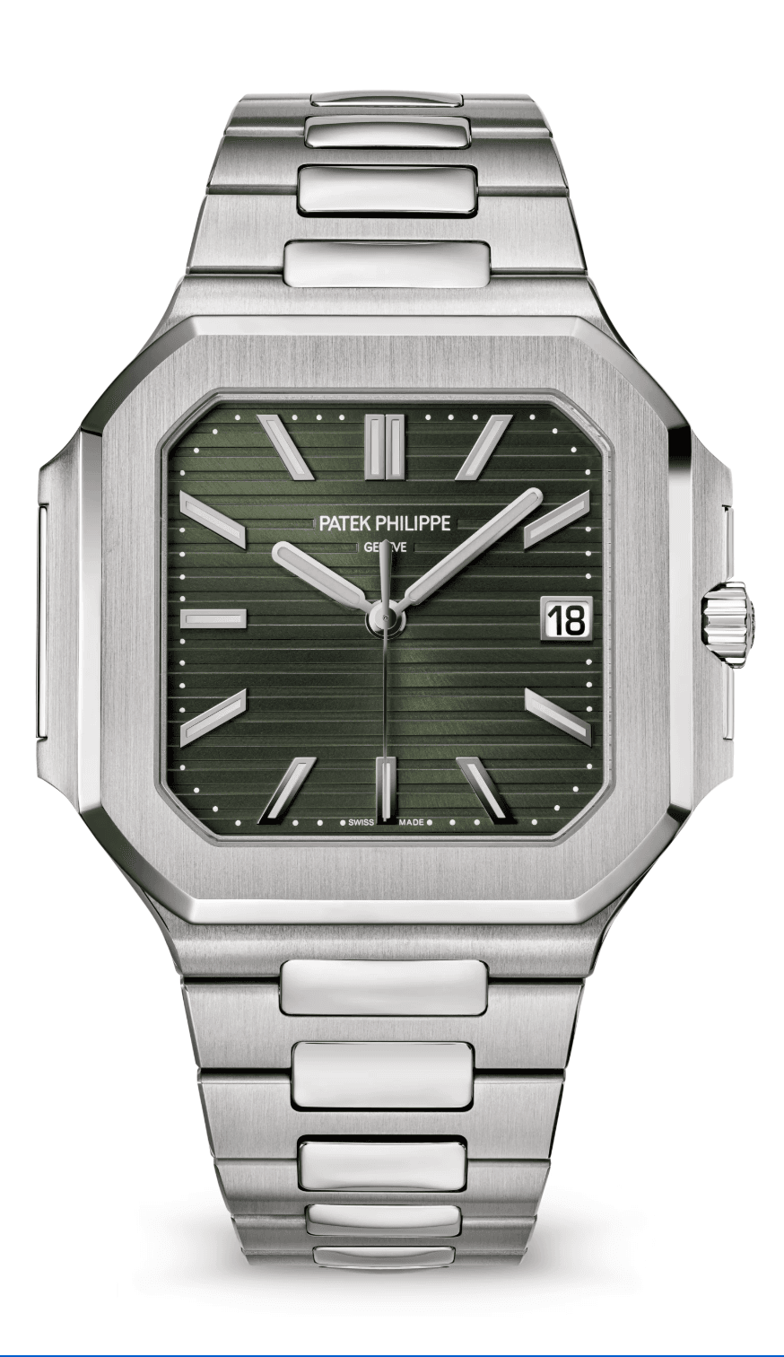 Patek Philippe Cubitus 45mm Sunburst Olive Green Dial Stainless Steel