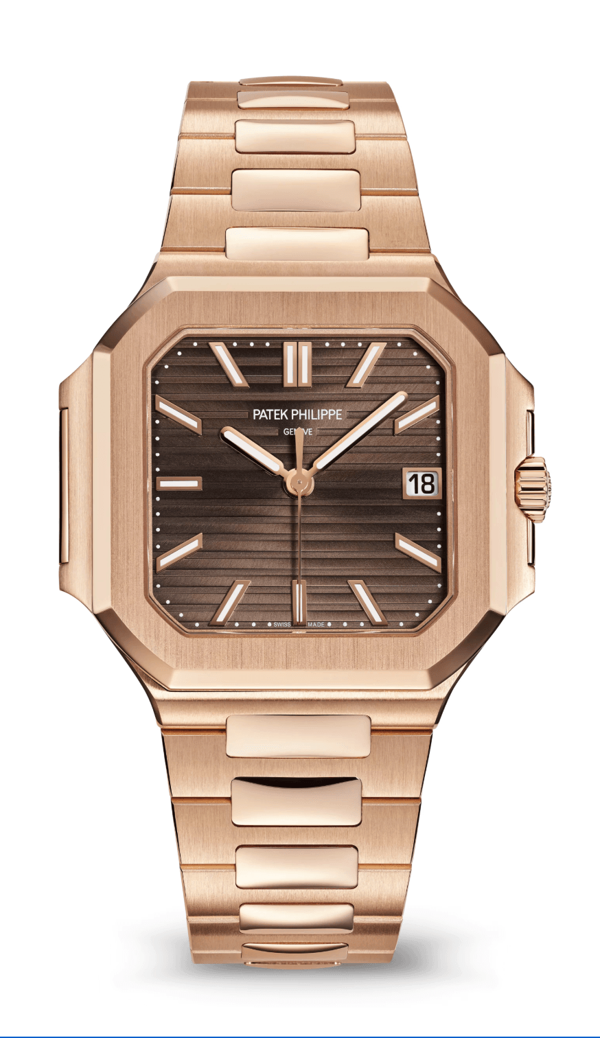 Patek Philippe Cubitus 40mm Sunburst Brown Dial Full Rose Gold