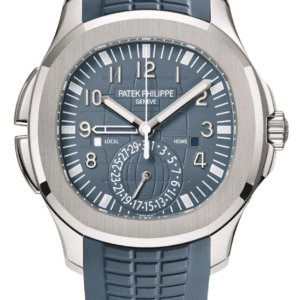 Patek Philippe Aquanaut Travel Time 41mm Opaline Blue-Grey Dial White Gold
