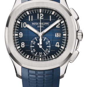 Patek Philippe Aquanaut Chronograph 42mm Sunburst Blue Dial White Gold