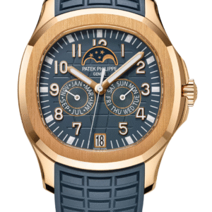 Patek Philippe Aquanaut Annual Calendar 40mm Opaline Blue-Grey Dial Rose Gold