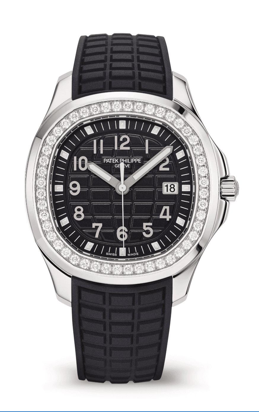 Patek Philippe Aquanaut Luce 39mm Black Dial Diamond Bezel Stainless Steel