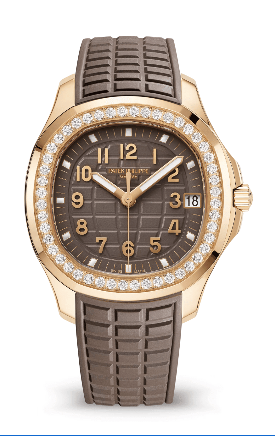 Patek Philippe Aquanaut Luce 39mm Taupe Dial Diamond Bezel Rose Gold