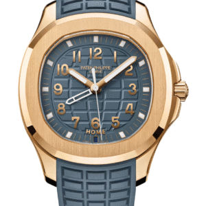 Patek Philippe Aquanaut Travel Time 39mm Opaline Blue-Grey Dial Rose Gold