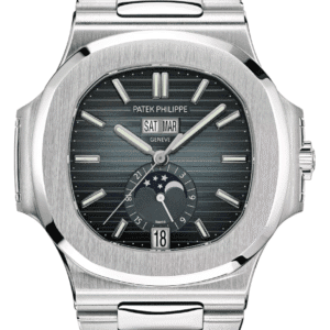 Patek Philippe Nautilus Annual Calendar 40mm Sunburst Blue Black Gradient Dial Stainless Steel