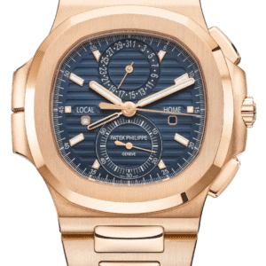 Patek Philippe Nautilus Flyback Chronograph 40mm Sunburst Blue Dial Full Rose Gold