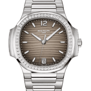 Patek Philippe Nautilus 35mm Opaline Grey Black Gradient Dial Diamond Bezel Stainless Steel