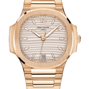 Patek Philippe Nautilus 35mm Opaline Silver Dial Full Rose Gold