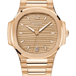 Patek Philippe Nautilus 35mm Opaline Golden Brown Dial Full Rose Gold