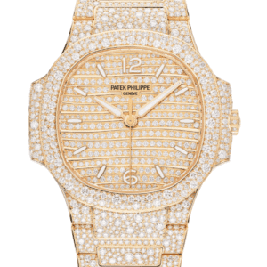 Patek Philippe Nautilus 35mm Pave Diamond Full Rose Gold