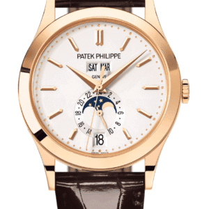 Patek Philippe Complications Annual Calendar 39mm Opaline Blue Dial Rose Gold Chocolate Brown Alligator Strap