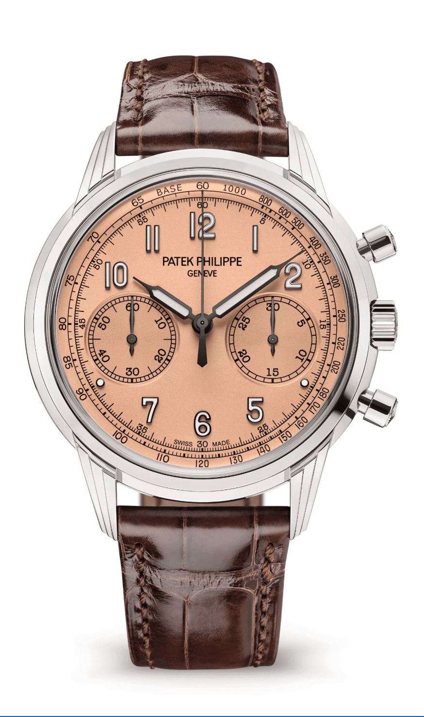 Patek Philippe Complications Chronograph 41mm Rose-Gilt Dial White Gold Chocolate Brown Alligator Strap