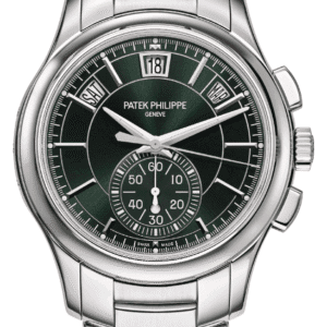 Patek Philippe Complications Flyback Chronograph Annual Calendar 42mm Sunburst Olive Green Dial Stainless Steel