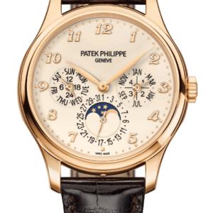 Patek Philippe Grand Complications Perpetual Calendar 39mm Lacquered Ivory Dial Rose Gold Dark Chestnut Alligator Strap