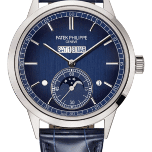 Patek Philippe Grand Complications Perpetual Calendar 41mm Sunburst Blue Black Gradient Dial Platinum Navy Blue Alligator Strap