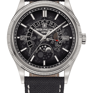 Patek Philippe Grand Complications Perpetual Calendar 39mm Grey Dial White Gold Black Composite Fabric Strap
