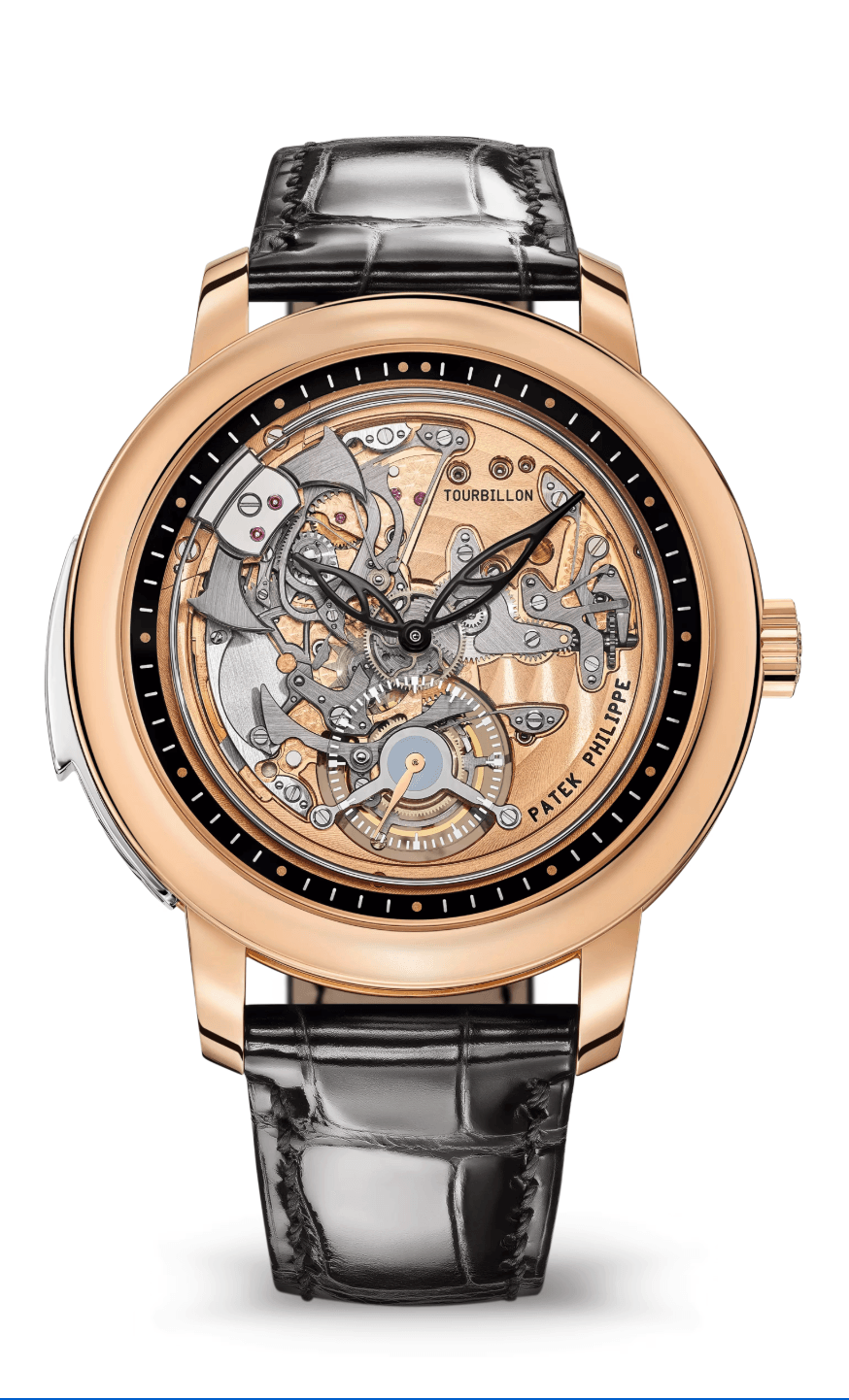 Patek Philippe Grand Complications Minute Repeater Tourbillon 42mm Skeleton Dial Rose Gold Black Alligator Strap